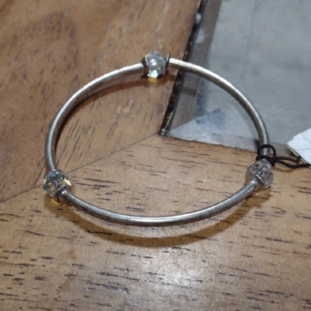 Silver Bracelet with Multicolor Beads